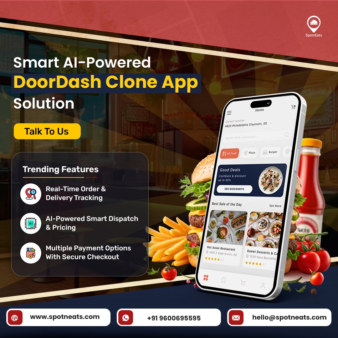 SpotnEats White Label DoorDash Clone – Launch Your Delivery App Fast