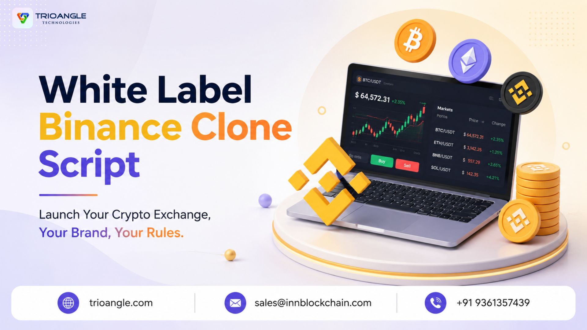Launch Your Crypto Exchange with White Label Binance Clone Script