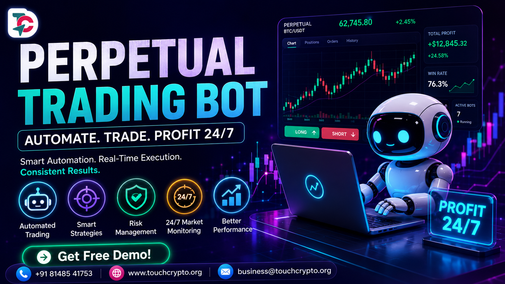 Perpetual Trading Bot Development | TouchCrypto