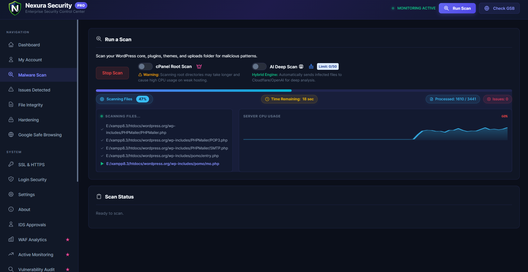 Nexura Security – #1 Free WordPress Malware Scanner & WAF Firewall