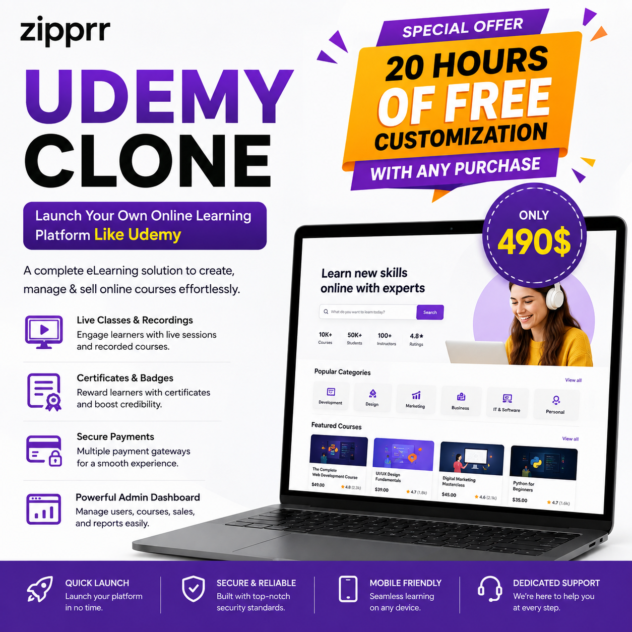 Why Is E-Learning Booming? Zipprr’s Udemy Clone