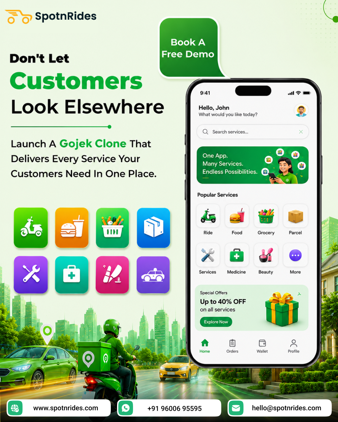 Gojek Clone – All-in-One Multi-Service App Solution